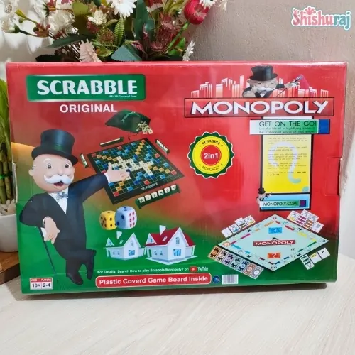 Scrabble & Monopoly 2 In 1 Board Games