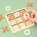 Tic Tac Toe XO Wooden Board Game - Image 2