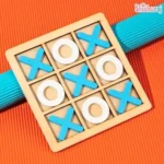 Tic Tac Toe XO Wooden Board Game - Image 4