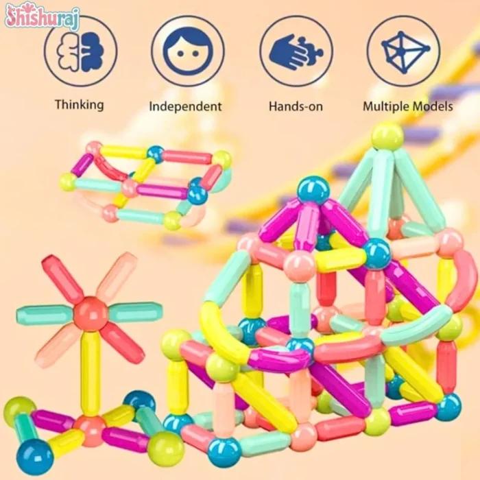 Magnetic Sticks Building Set 25 Pcs Price BD | Kids STEM Construction Toy Bangladesh | ShishuRaj - Image 9
