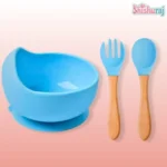 Silicone Bowl Fork and Spoon Set - Image 2