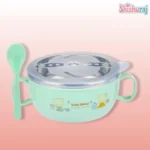 Baby Stainless Steel Feeding Bowl Spoon Set - Image 2