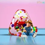 Foldable Kids Pop Up Play Tent House (110×110×120 cm) – With 100 Balls