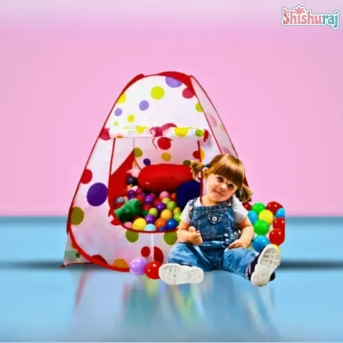 Foldable Kids Pop Up Play Tent House (110×110×120 cm) – With 100 Balls