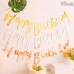 Happy birthday cursive banner