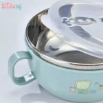 Baby Stainless Steel Feeding Bowl Spoon Set - Image 3
