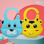 Silicone Cartoon Design Bibs with Food Catcher - Image 3