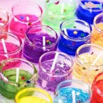 Glass Gel Candle Multicolor 6pcs - Image 5