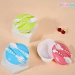 Baby Feeding Bowl With Spoon & Fork 250ml - Image 4