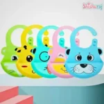 Silicone Cartoon Design Bibs with Food Catcher - Image 4