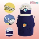 Astronaut Water Bottle With Straw And Stickers- 500ml - Image 2