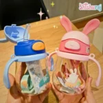 Cute Rabbit Baby Mum Pot With Straw 350ml - Image 3