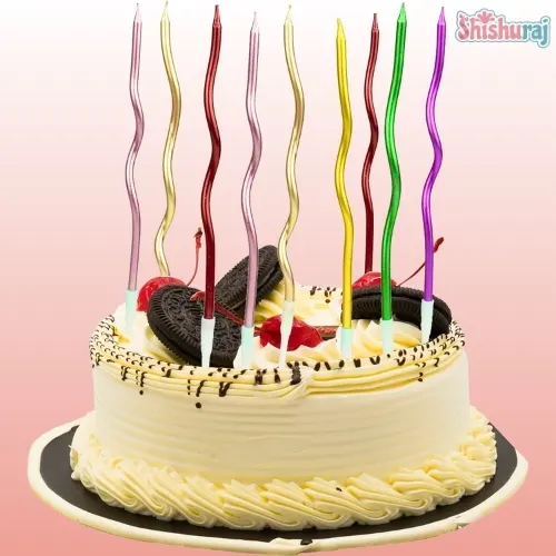 Spiral Metallic Candle 6pcs