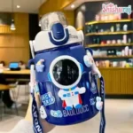 Astronaut Water Bottle With Straw And Stickers- 500ml - Image 4