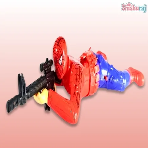 Spiderman Crawling Gun Toy with Lights & Firing Sound