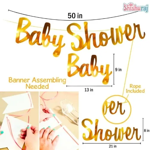 Baby Shower Cursive Banner