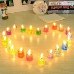 Glass Gel Candle Multicolor 6pcs - Image 4