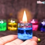 Glass Gel Candle Multicolor 6pcs