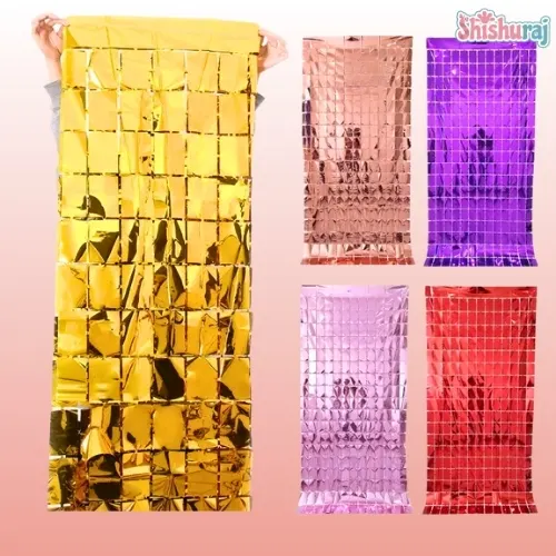 Square Backdrop Foil Curtain