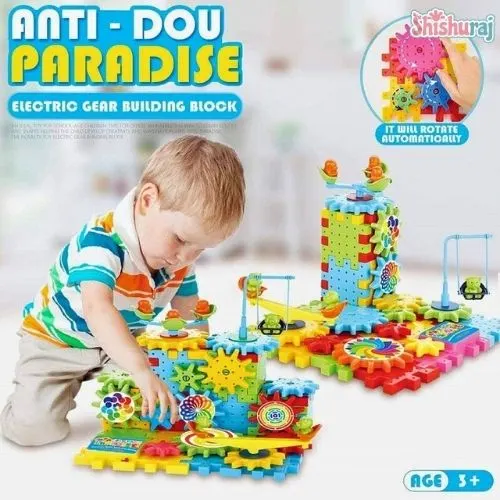 100 Pcs Electric Gear Building Blocks