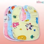 3 Pcs Combo Fashionable Cotton Bibs For Baby