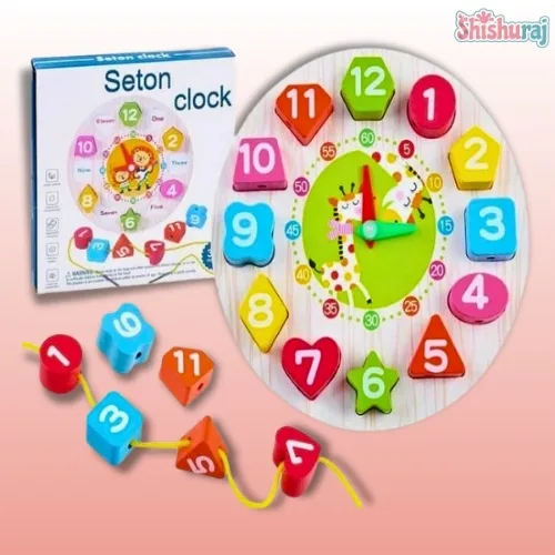 Seton Puzzle Clock Wooden Toy