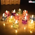 Glass Gel Candle Multicolor 6pcs - Image 2