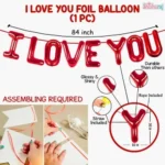 I Love You Foil Balloon - Image 2