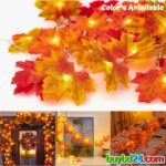 Maple Leaf Fairy Lights-16ft