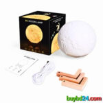 Moon Lamp with Wooden Stand - Image 4