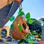 Handmade Bird Nest Bird & Leaf - Image 2