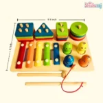 3 In 1 Wooden Column Set Toy - Image 2