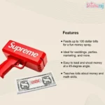 High Speed Supreme Money Gun Toy with Fake Money - Image 6