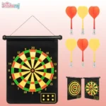 Magnetic Dart Board Game Price in Bangladesh | Double-Sided Dart Board with 6 Magnetic Darts for Kids - Image 2