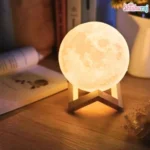 Moon Lamp with Wooden Stand - Image 2