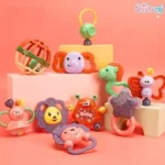 11pcs Baby Rattle Teether Set Price in Bangladesh | Newborn Sensory & Teething Toy Kit BD - Image 3