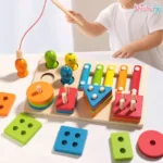 3 In 1 Wooden Column Set Toy - Image 8