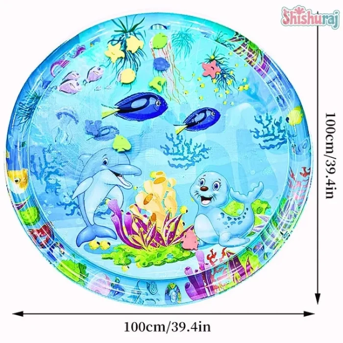 Tummy Time Baby Water Play Mat – 100×100cm - Image 6