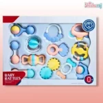 Huanger Baby Rattles & Teether Toy Set Price in Bangladesh | 12pcs Newborn Sensory Toy Kit - Image 2