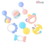 Huanger Baby Rattles & Teether Toy Set Price in Bangladesh | 8pcs Newborn Sensory Toy Kit - Image 2