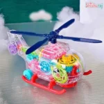 Electric Transparent Gear Helicopter Toy Price in Bangladesh | Light & Music Gear Helicopter for Kids - Image 4