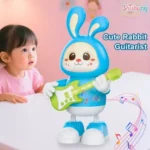 Dancing Rabbit Guitarist Toy Price in Bangladesh | Electronic Music Light Rotating Interactive Rabbit Toy for Kids - Image 7