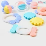 Huanger Baby Rattles & Teether Toy Set Price in Bangladesh | 8pcs Newborn Sensory Toy Kit - Image 5
