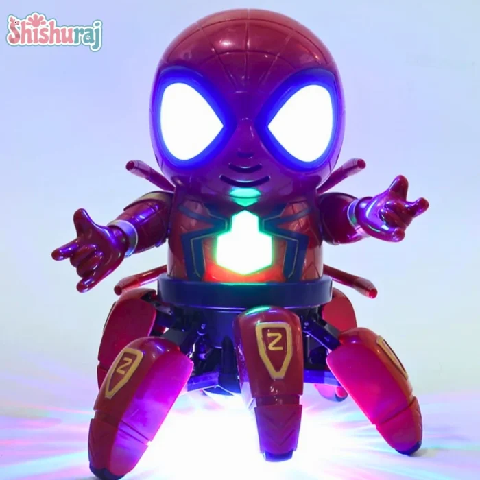 Spider Hero Dancing Robot Toy Price In BD | Musical Light Electric Action Figure for Kids | ShishuRaj - Image 5