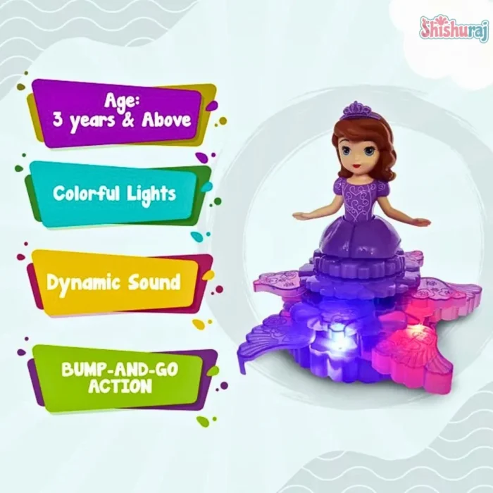 Princess Music Dancing Doll Price In BD | Rotating Angel Girl with Flashing Lights & Music Toy | ShishuRaj - Image 2