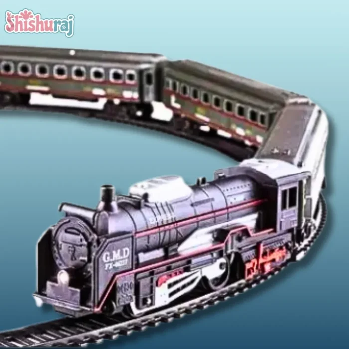 Rail King Intelligent Electric Train Set for Kids Price In BD | Realistic Toy Railway with Light & Track | ShishuRaj - Image 4