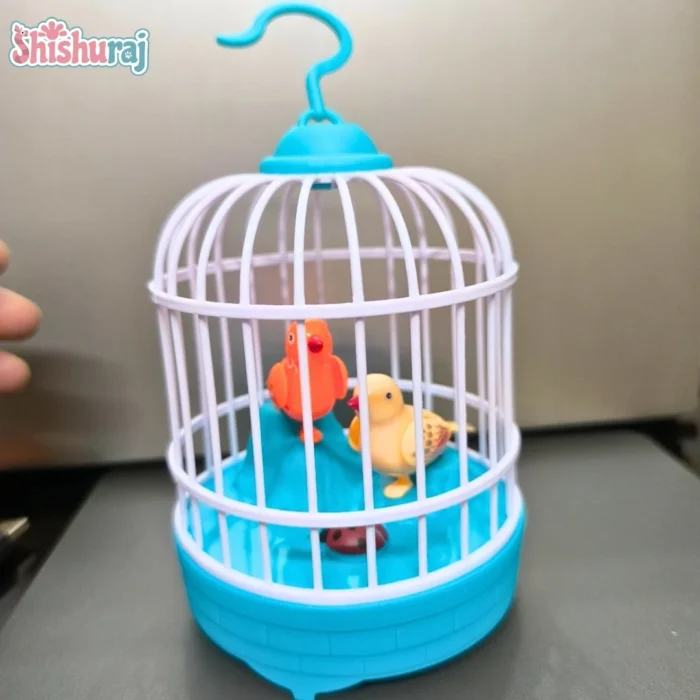 Talking Birds Cage Price In Bangladesh | Voice Sensing Dual Bird Electronic Pet Toy for Kids | ShishuRaj - Image 3