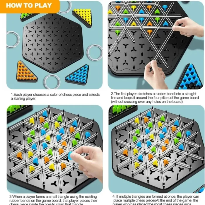 Triangle Chain Chess Puzzle Game Price In BD | Family Parent-Child Logic Board Game | ShishuRaj - Image 2