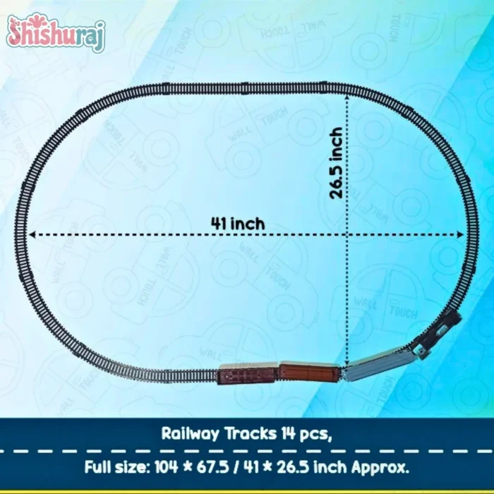 Rail King Intelligent Electric Train Set for Kids Price In BD | Realistic Toy Railway with Light & Track | ShishuRaj - Image 2