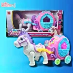 Horse Carriage Toy Price In BD | Battery Operated Cartoon Music Carriage with Light for Kids | ShishuRaj - Image 2